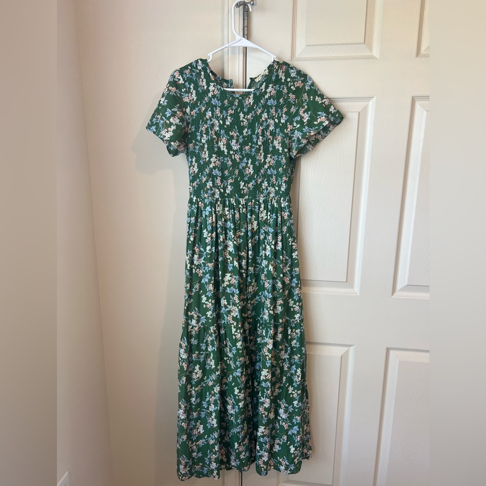 Roolee Green Floral Maxi Dress